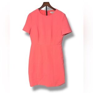LK Bennett Pink Jolie Boxy Shift Dress w/Pockets Sz 10 EUC